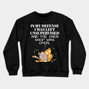 Left Unsupervised and Yarn Shop Open Knitting Crewneck Sweatshirt